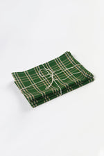 Chiapas Plaid Forest Green Cocktail Napkins, Set of 4