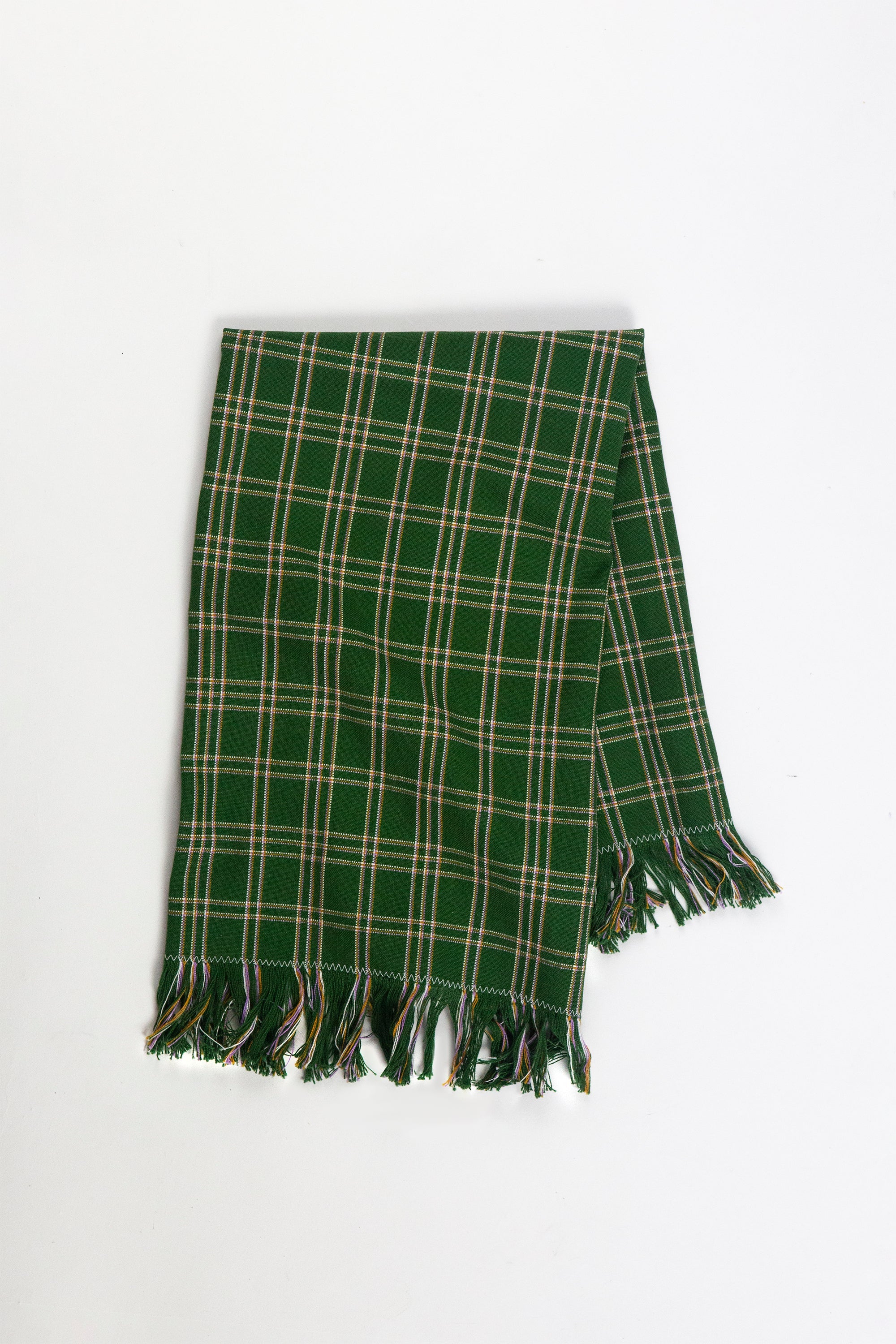 Chiapas Plaid Forest Green Kitchen Towel
