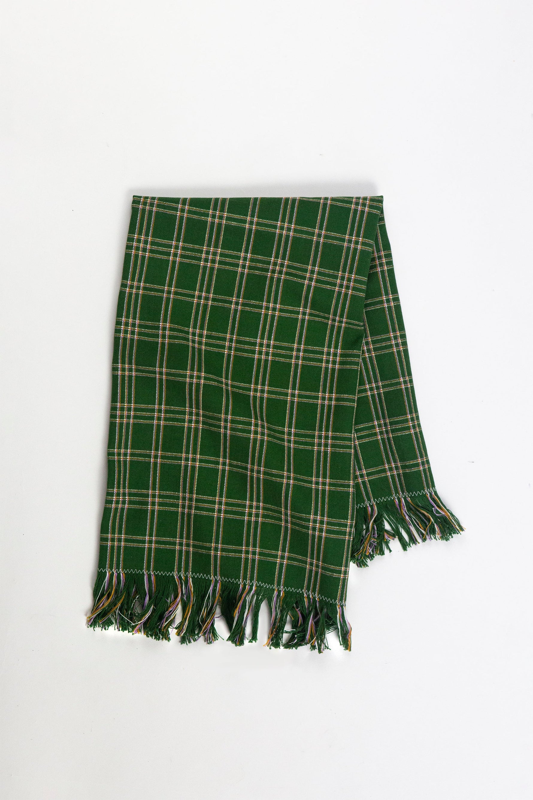 Chiapas Plaid Forest Green Kitchen Towel