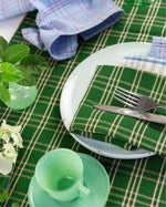 Chiapas Plaid Forest Green Cocktail Napkins, Set of 4