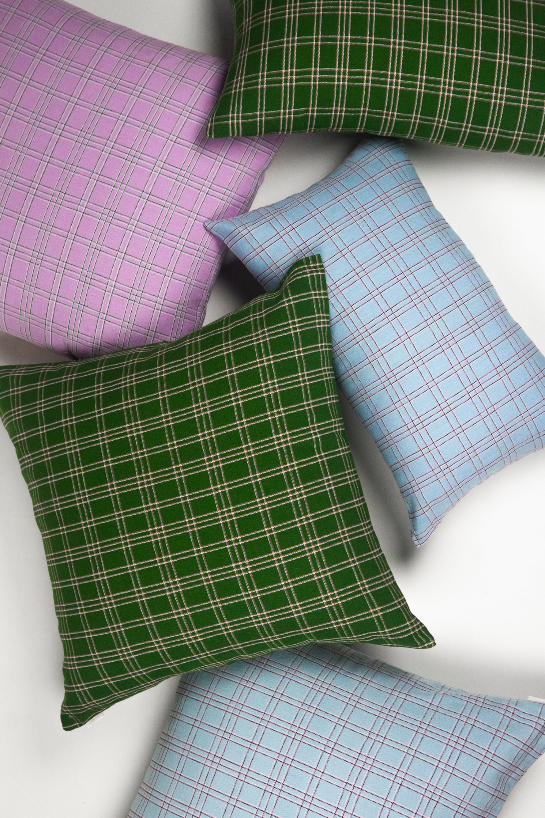 Chiapas Plaid Lilac Pillow