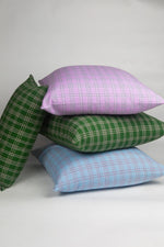 Chiapas Plaid Light Blue Pillow