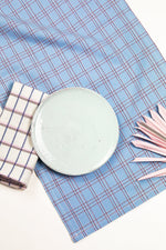 Chiapas Plaid Light Blue Table Runner