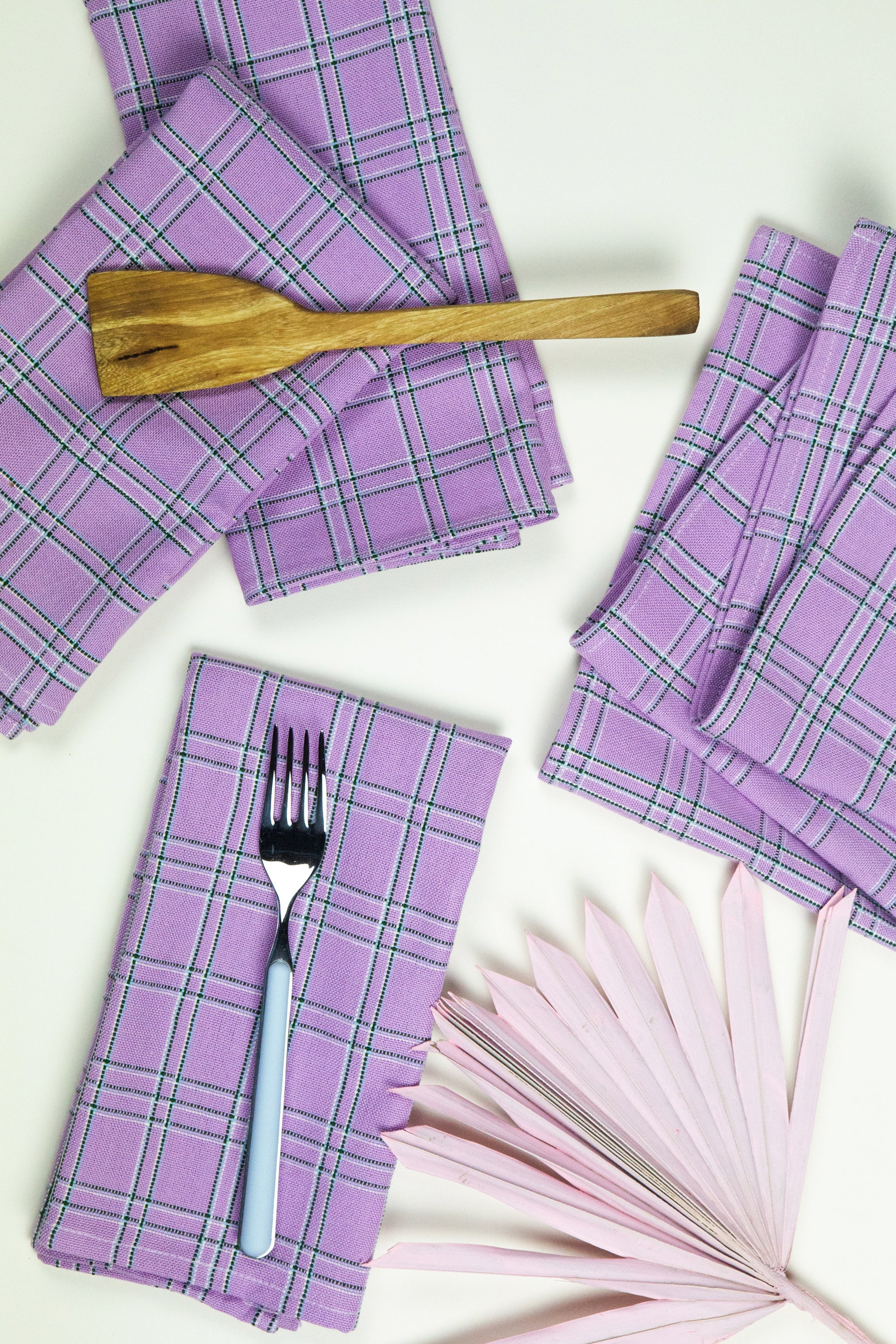 Chiapas Plaid Lilac Napkin