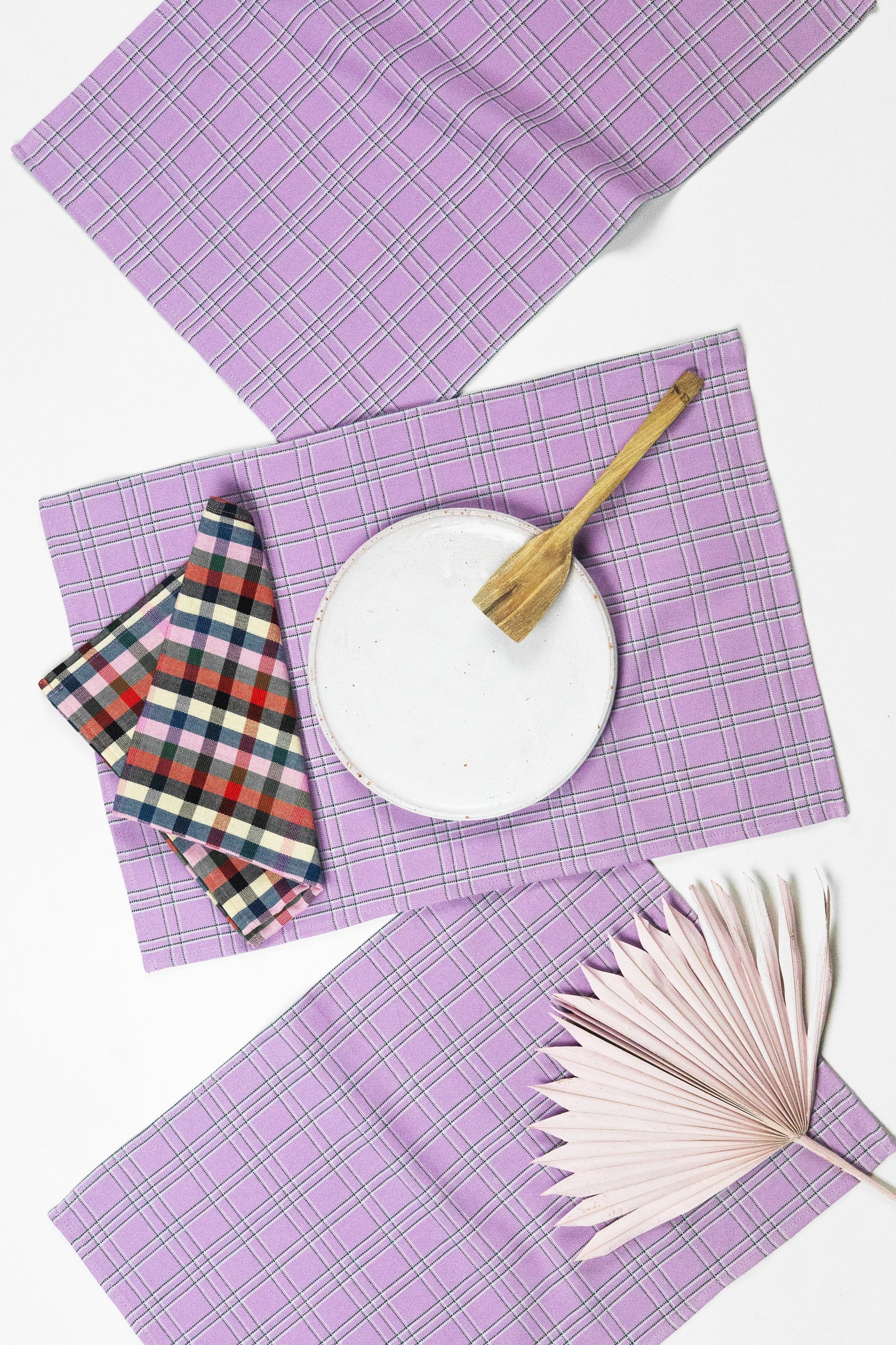 Chiapas Plaid Lilac Placemat