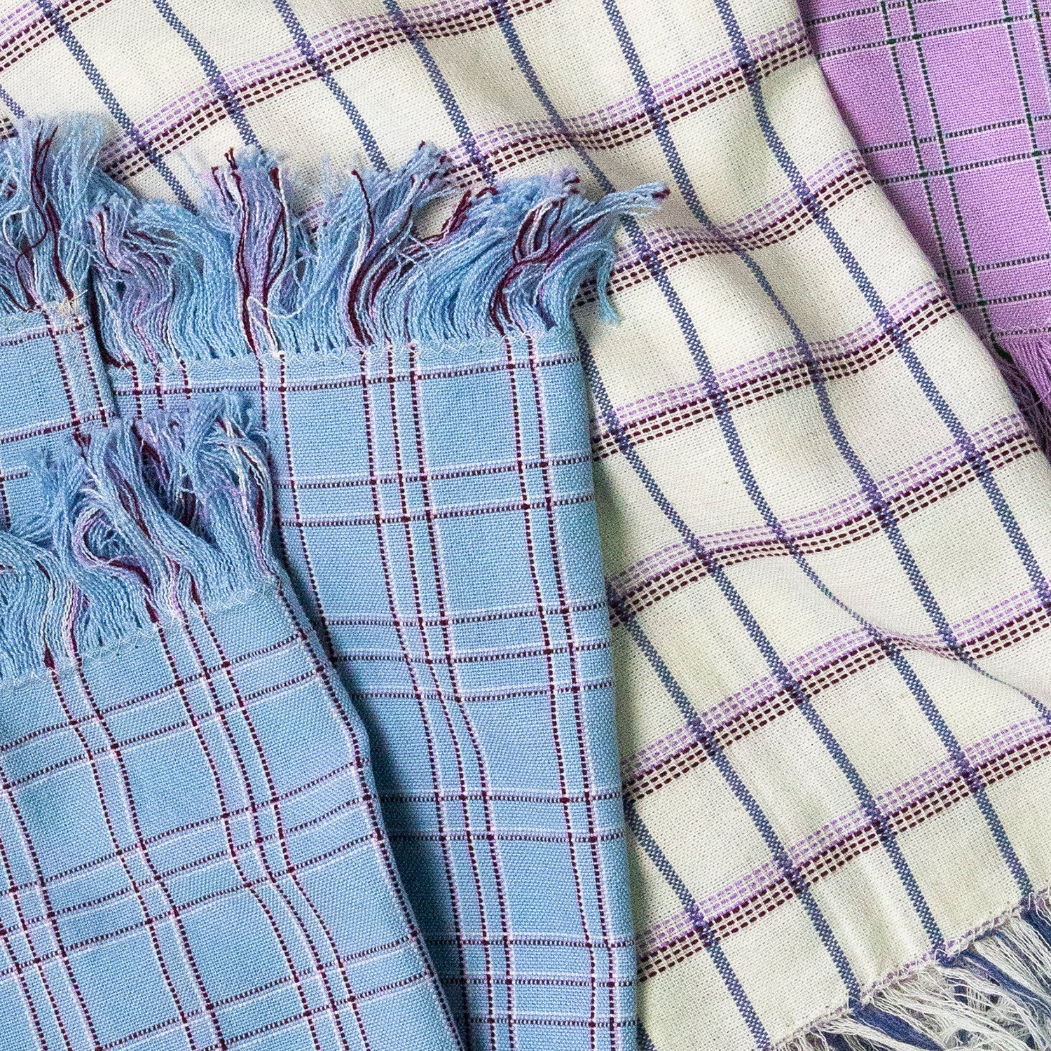 San Lucas Plaid White Kitchen Towel