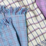 Chiapas Plaid Lilac Kitchen Towel