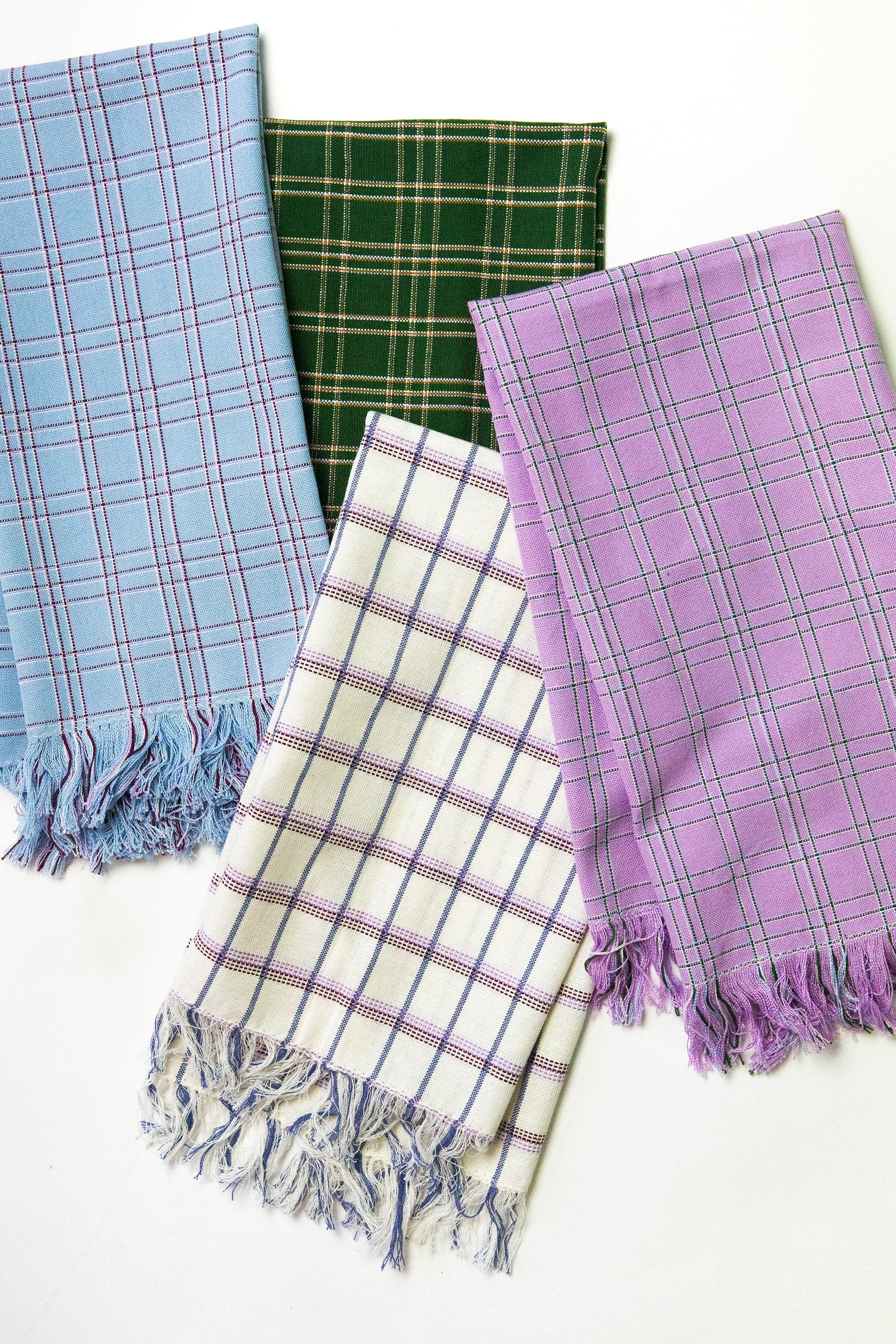 Chiapas Plaid Forest Green Kitchen Towel