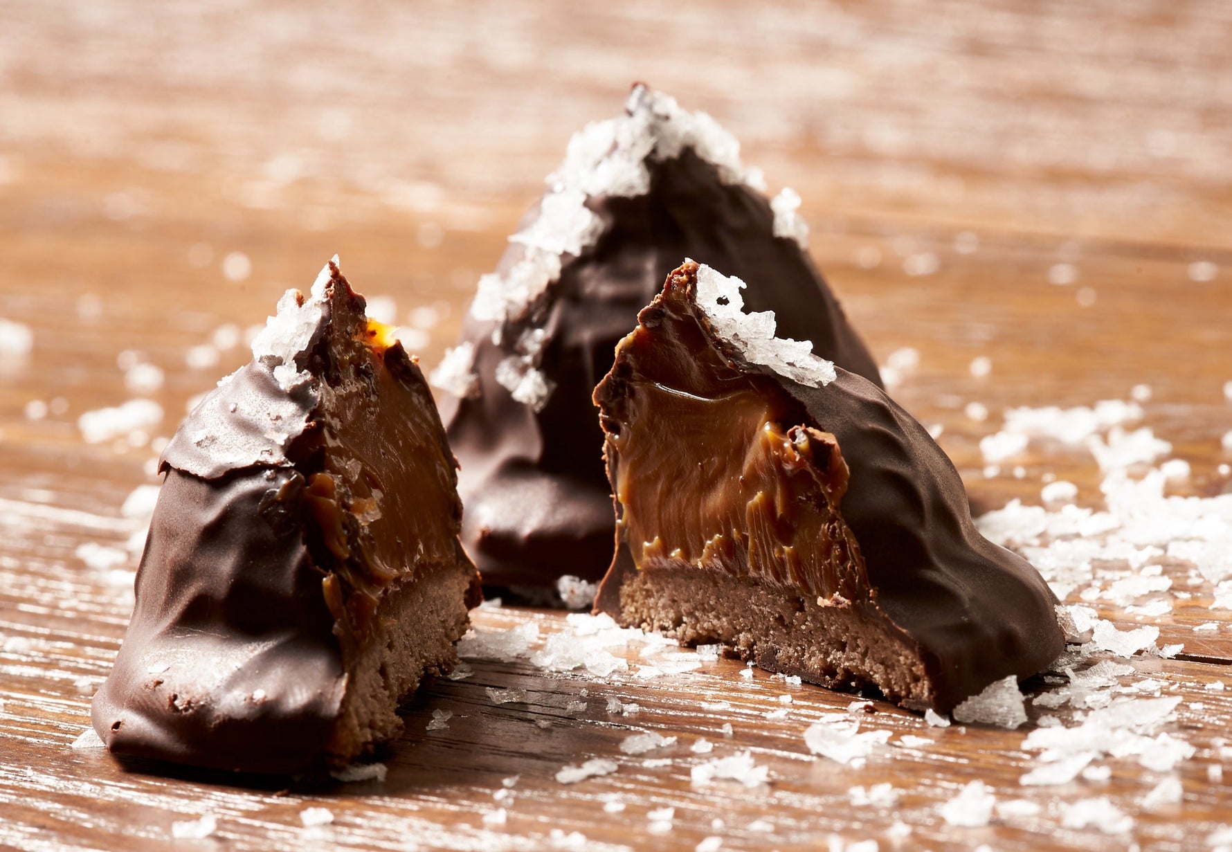 Chocolate Sea Salt Dulce de Leche Truffles