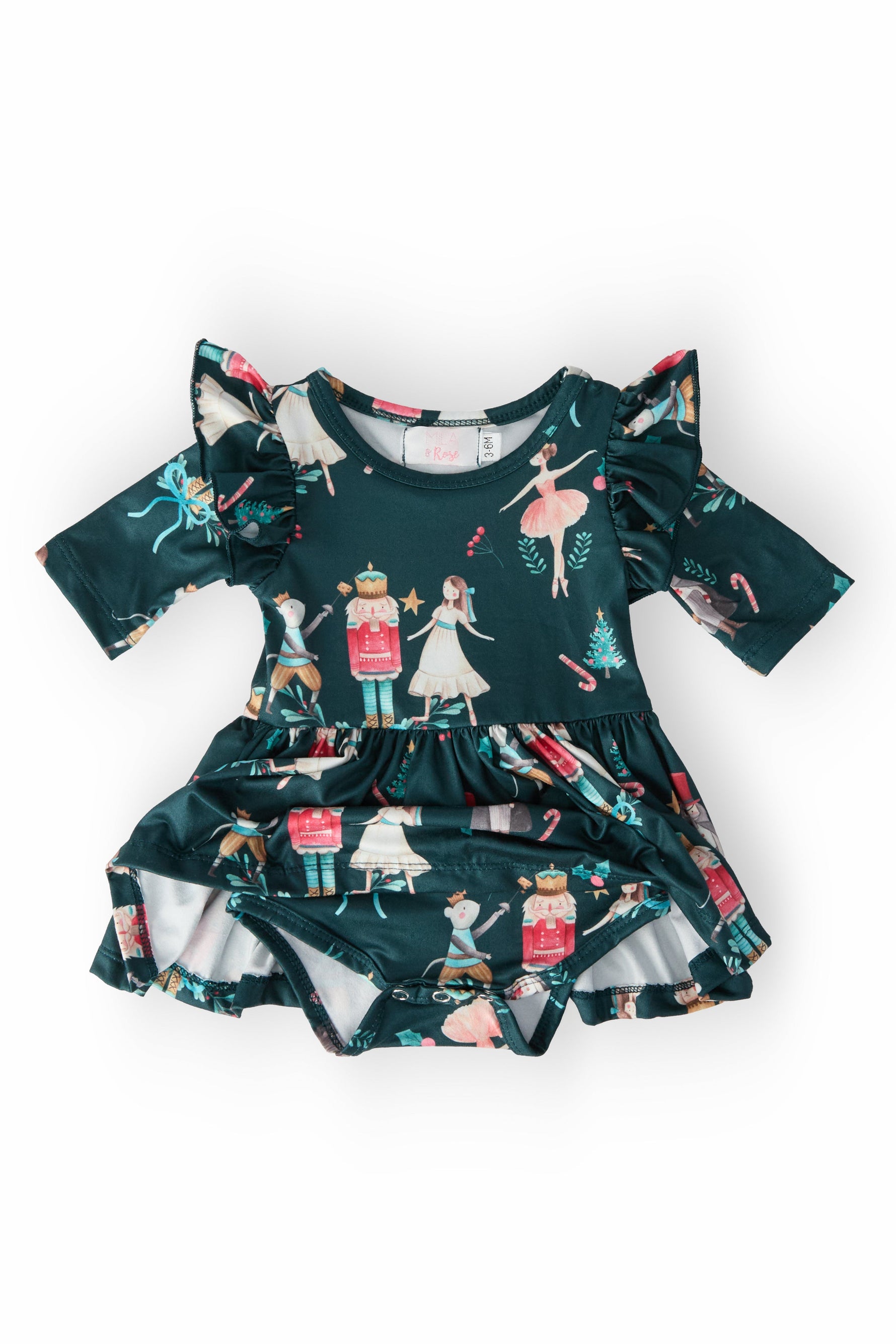 Christmas Ballet Twirl Flutter Bodysuit