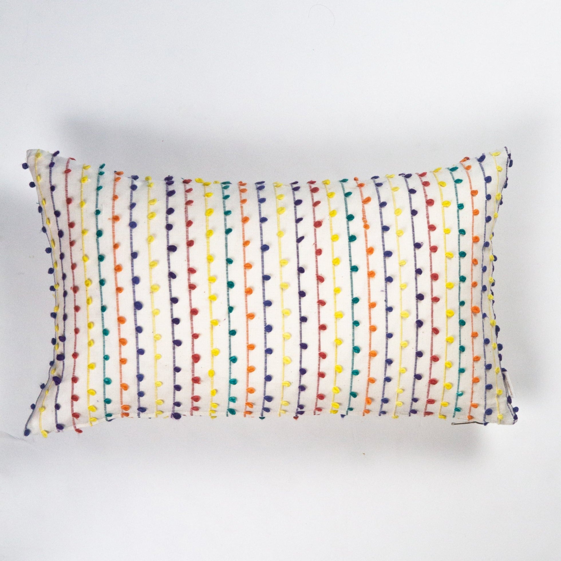 Vintage Rainbow Nubby Pillow