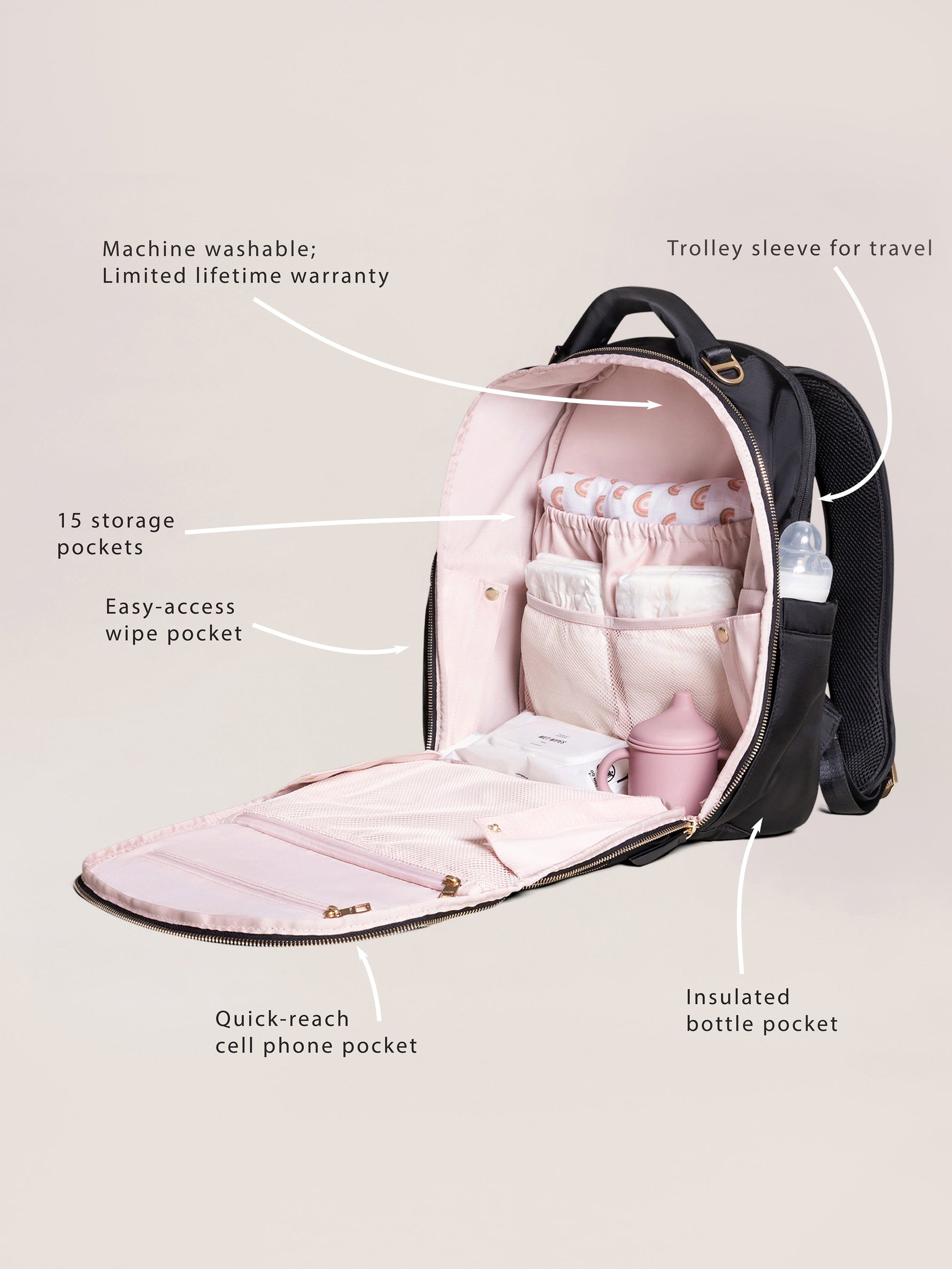 Sazan + JuJuBe Classic Diaper Backpack - Paisley Floral - By Baano