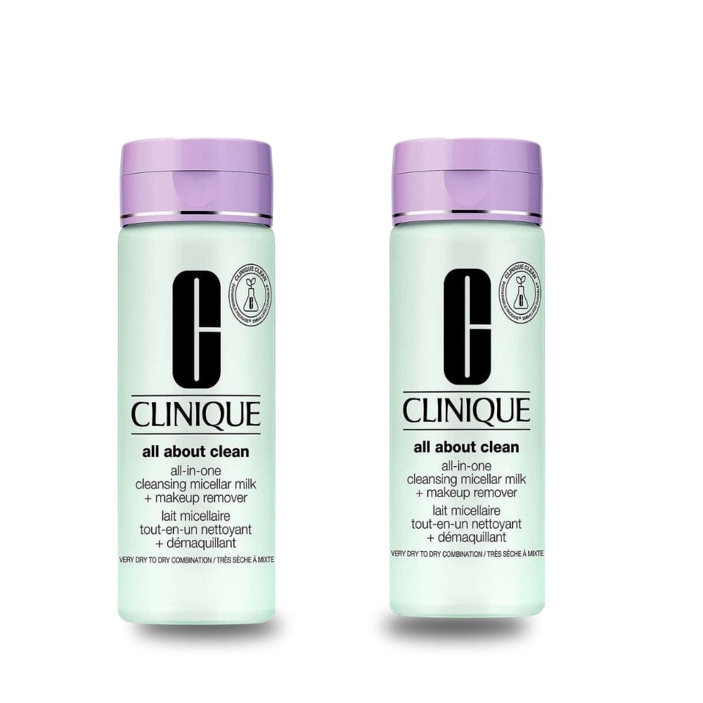 Clinique All About Clean All In One Cleansing Micellar Milk & Makeup Remover 200 ml -2 Pack - By Baano