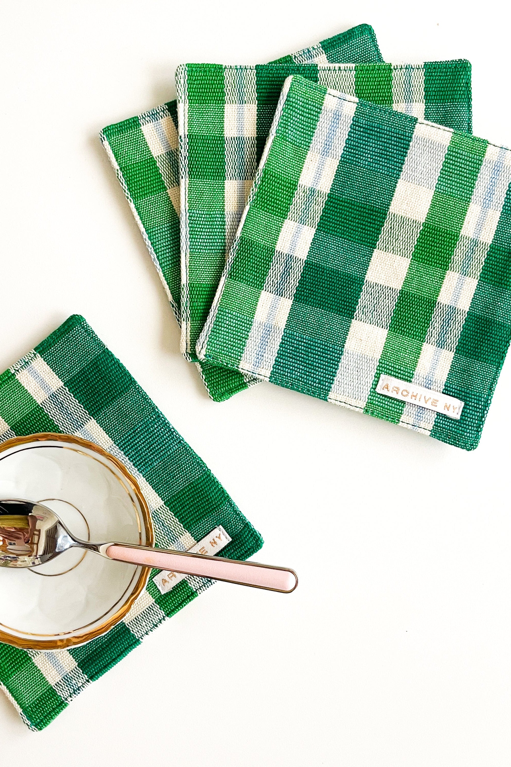 Josefina Plaid Coasters