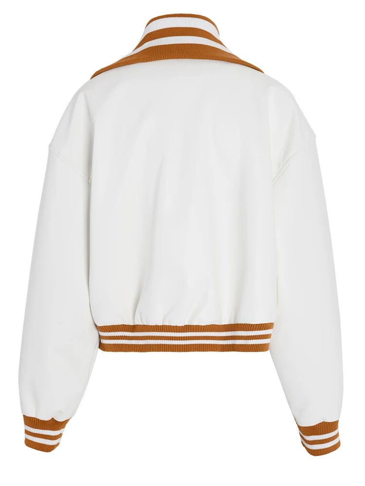 Color-block PU Leather Jacket, Soho | Women - BYMANYC ® New York