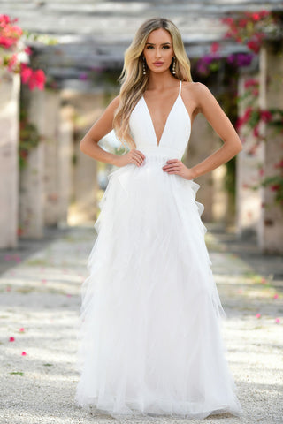 Alances Maxi Dress - White - By Baano