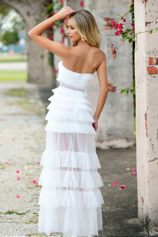 Georgia Maxi Dress - White - By Baano