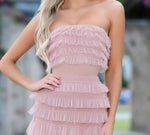 Georgia Mini Dress - Blush - FINAL SALE