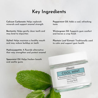 Remineralizing Tooth Powder (Mint) - By Baano