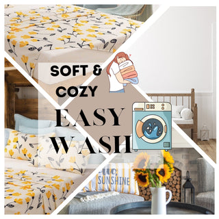 DaDa Bedding Yellow Fleur Golden Orange Floral Ivory Fitted & Flat Bed Sheets Set (18112)