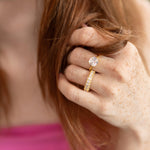 Jasmine Eternity Band in Gold - Triple the Glamour