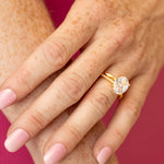 Miley Engagement Ring Set in Gold - Demi-Fine, Fully Fabulous Set