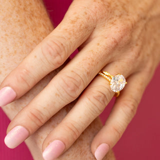 Miley Engagement Ring Set in Gold - Demi-Fine, Fully Fabulous Set