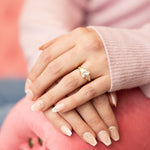 Gretchen Engagement Ring in Gold - Triple the Brilliance