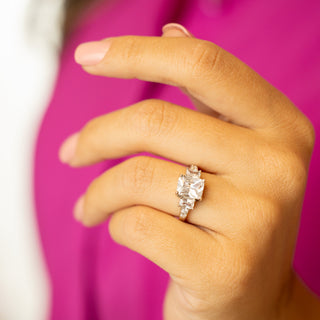 Gretchen Engagement Ring in Silver - Triple the Brilliance