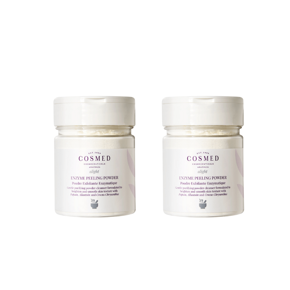 Cosmed Alight Enzyme Peeling Powder - Purifying and Brightening Powder Enzyme Peeling Cleanser 75 gr 2 Pack - By Baano