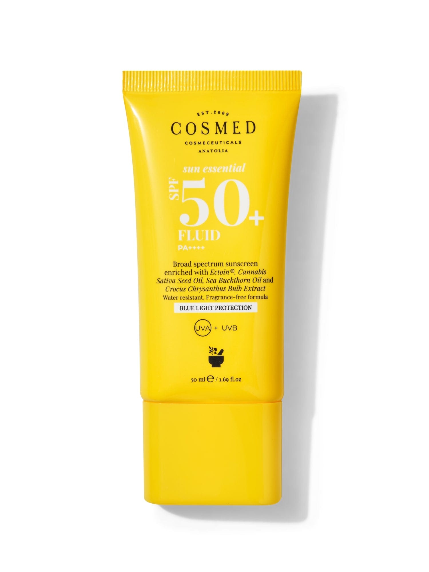 Cosmed Sun Essential Fluid SPF 50 Face Sunscreen for All Skin Types Next Generation Filters 50 ml - By Baano