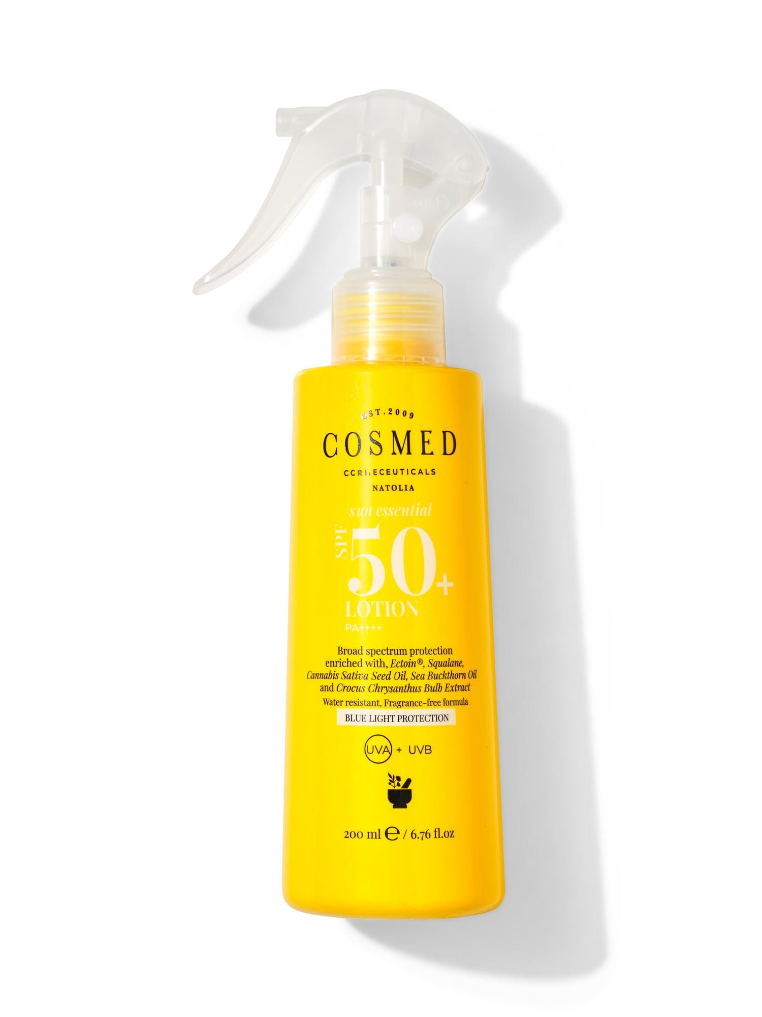 Cosmed Sun Essential Lotion Spf 50 Family Size Face And Body Spray Sunscreen For All Skin Types 200 ml - By Baano