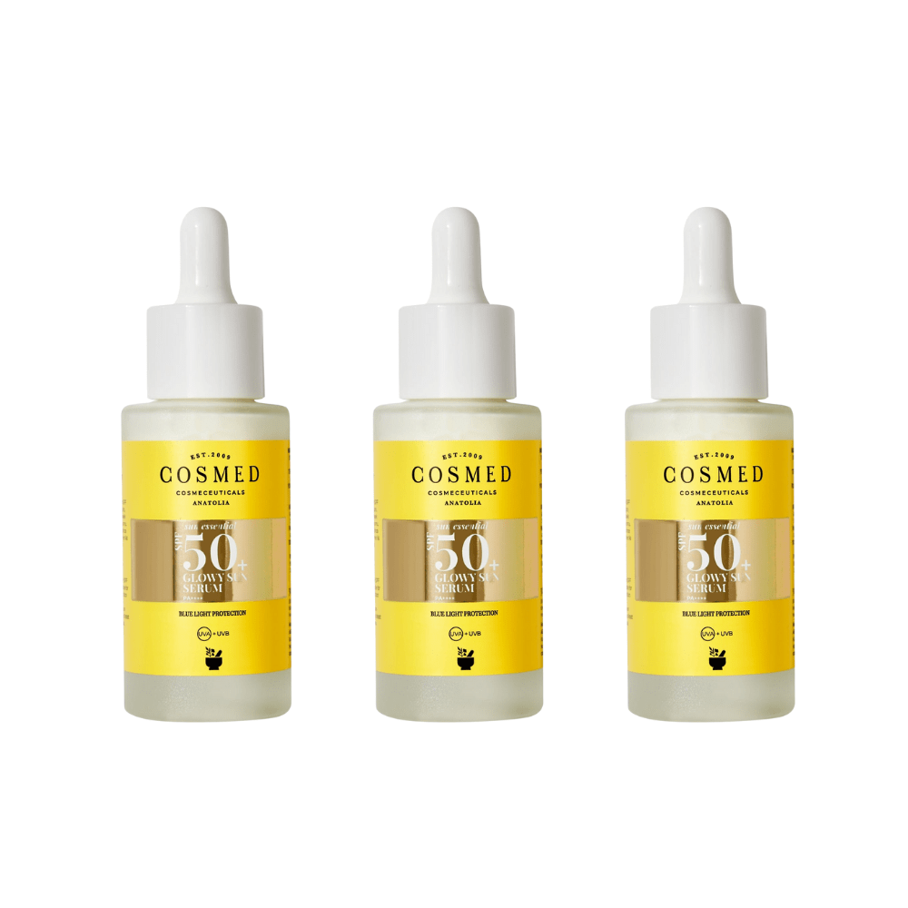 Cosmed Sunscreen Spf50 Sun Serum - Sun Serum - Under Makeup 30 ml 3 Pack - By Baano