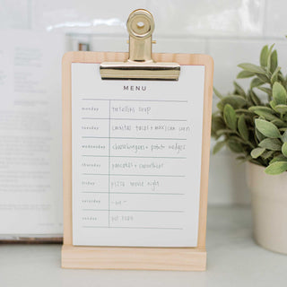 Weekly Menu Stand - By Baano