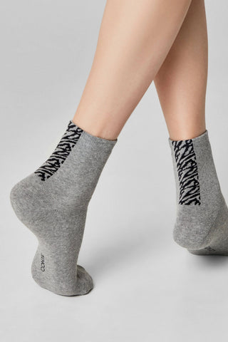 Cotton Socks Conte Comfort 570 - Zebra Stripes - By Baano
