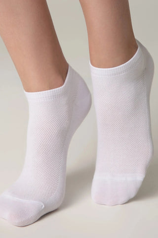 Cotton Ankle Socks Conte Active - Mesh Pattern 484 - By Baano