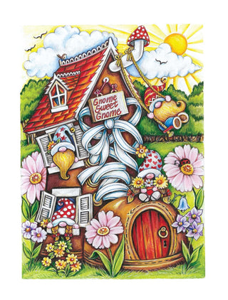 Creative Haven Gnome Sweet Gnome Coloring Book (Spiral Bound) - By Baano