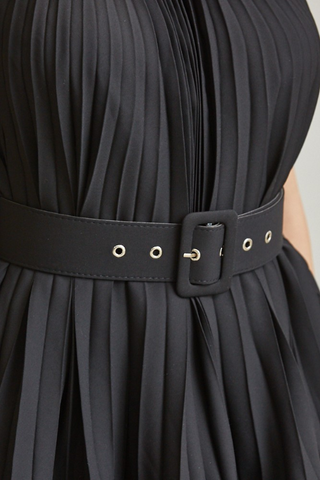 Midnight in Monaco Chiffon Pleated Pant Set
