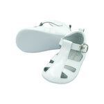 Cruz - White Patent Leather Baby Sandals