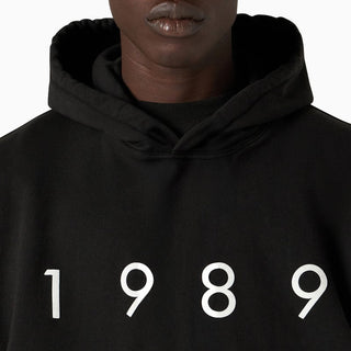 1989 Logo black cotton hoodie - By Baano
