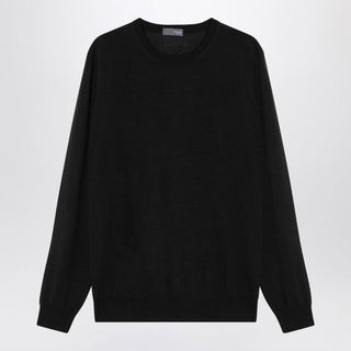 Dark Grey Wool Crew-neck Sweater - By Baano