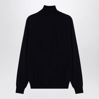 Blue Wool Turtleneck Sweater - By Baano