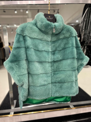 Genuine Scandinavian Mink Fur Poncho - By Baano