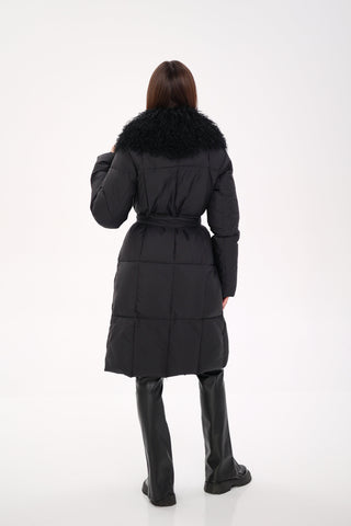 Genuine Lama Fur Premium Down Coat - By Baano