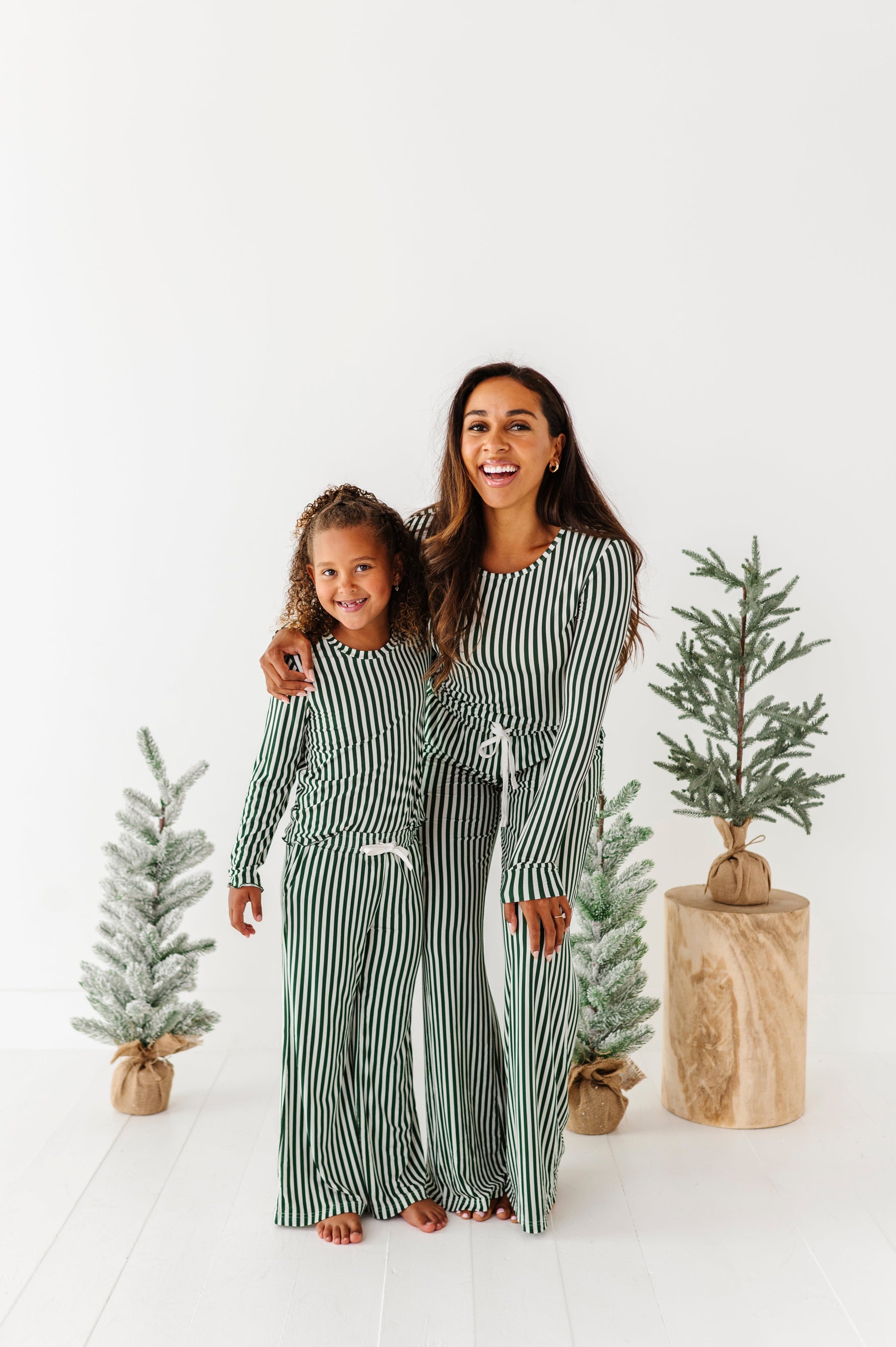 Green Stripes | GIRLS WIDE-LEG SET - By Baano