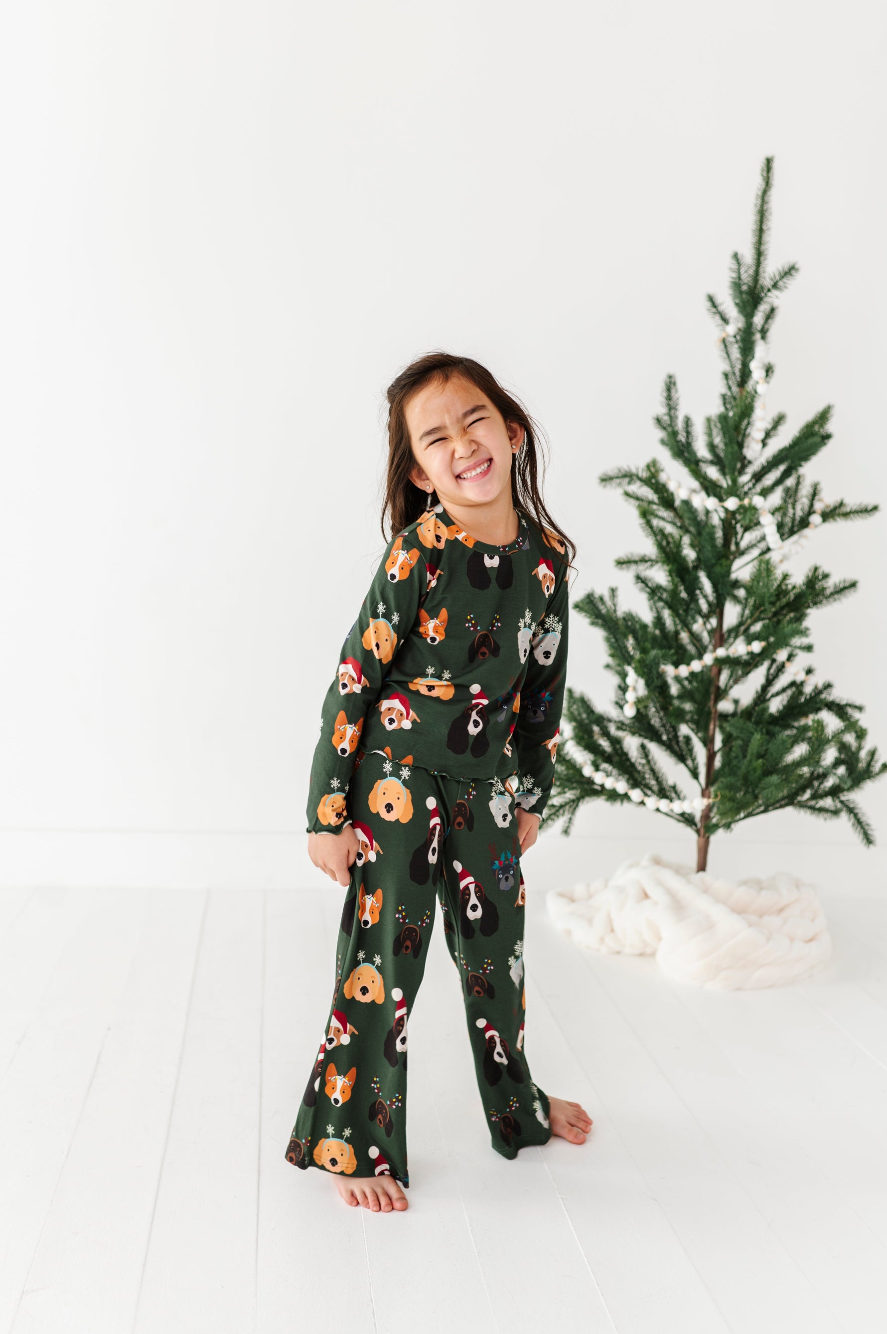 Christmas Doggies | GIRLS WIDE-LEG SET - By Baano