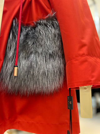 Genuine Silver Fox Fur Rabbit Fur Insulated Parka - By Baano