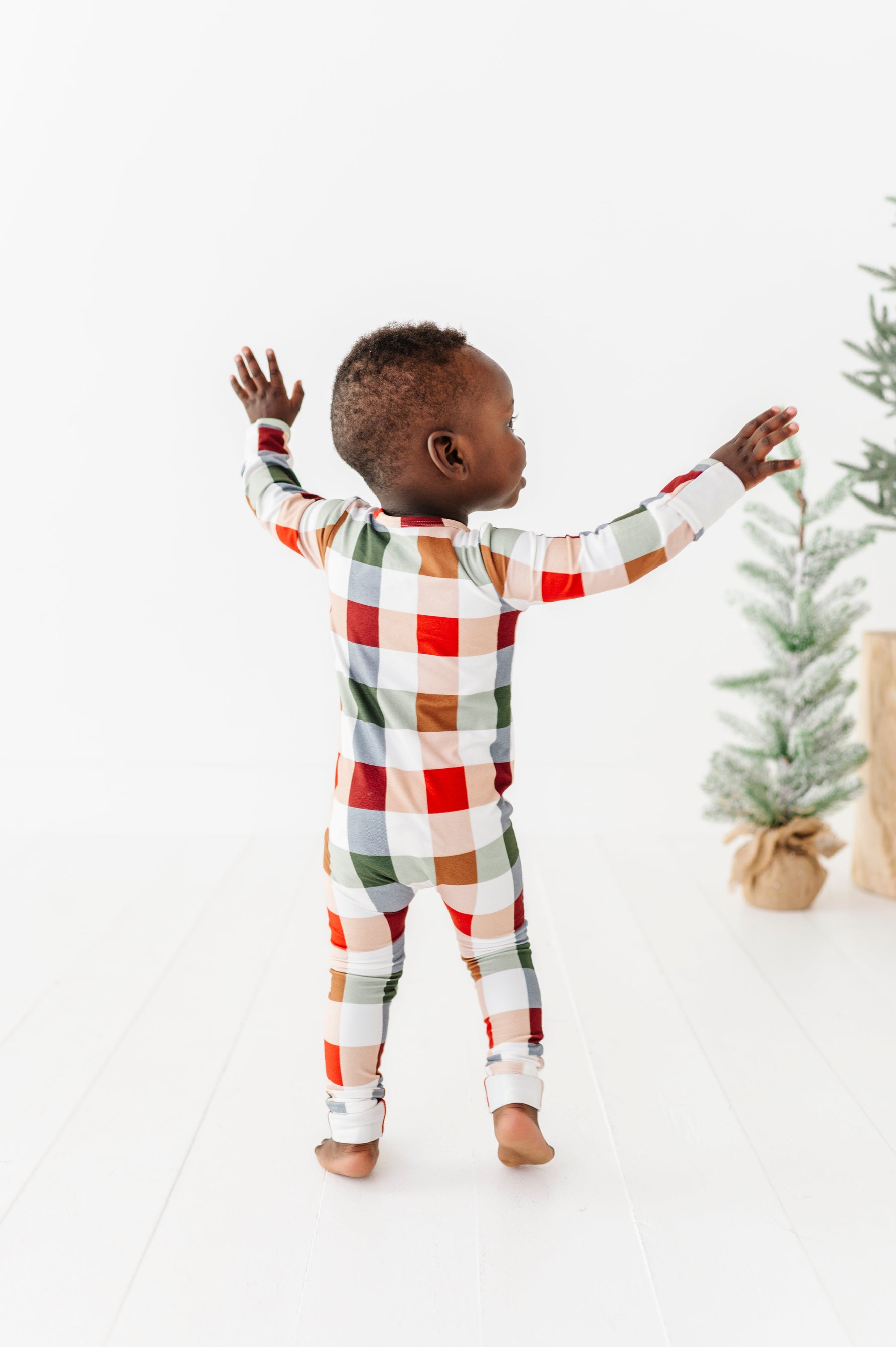 Holiday Plaid | ZIP ROMPER - By Baano