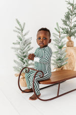 Green Stripes | ZIP ROMPER - By Baano