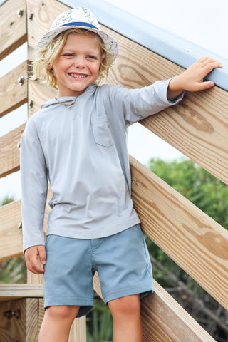 Kid's Breezy Bamboo Hoodie Smoke - By Baano